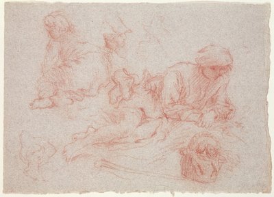 Studie eines liegenden Mannes von Jean Antoine Watteau